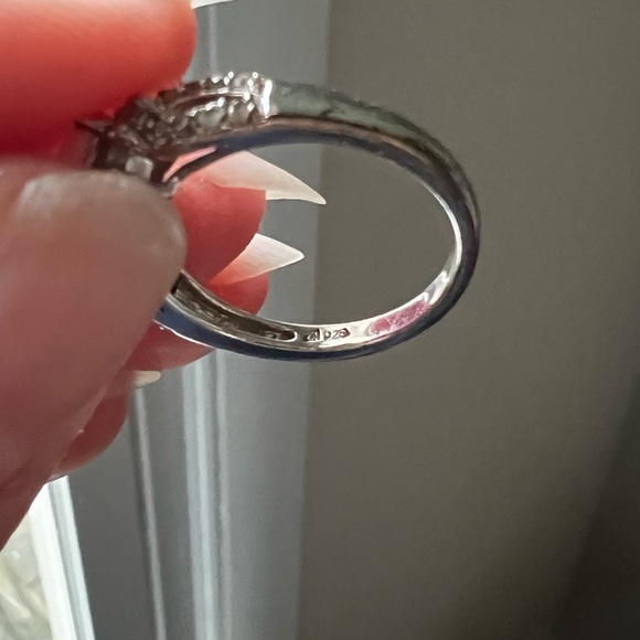 Opal, CZ and .925 Sterling Silver Ring - Picture 3 of 5